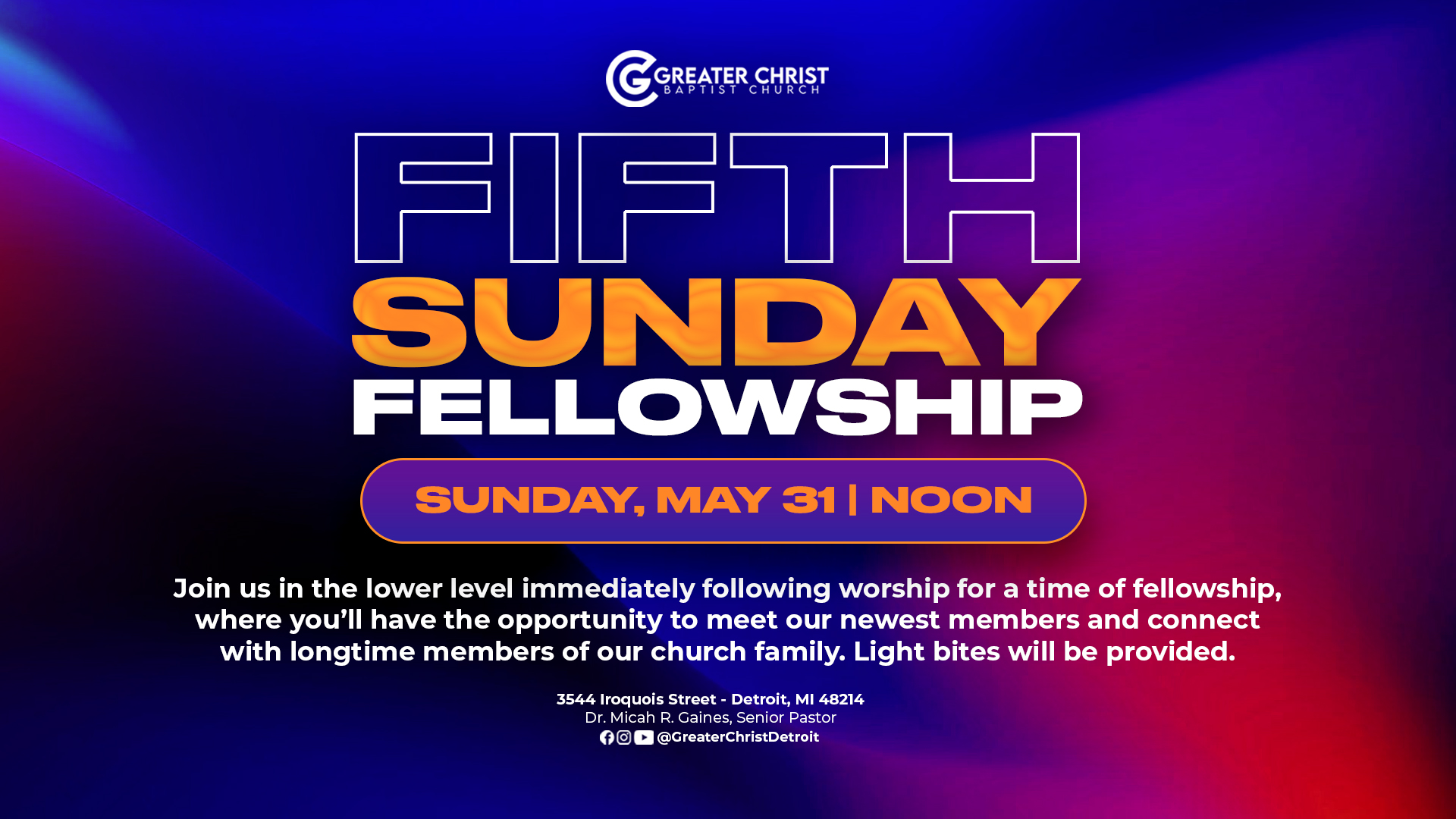 Fifth Sunday Fellowship - May